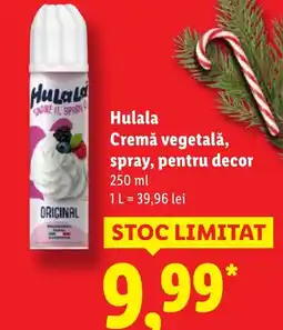 Lidl Hulala Cremă vegetală, spray, pentru decor Ofertă