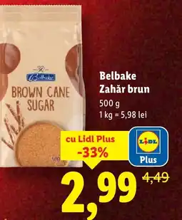 Lidl Belbake Zahăr brun Ofertă