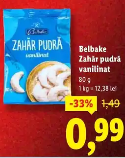 Lidl Belbake Zahăr pudră vanilinat Ofertă