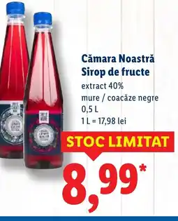 Lidl Cămara Noastră Sirop de fructe Ofertă