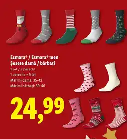 Lidl EsmaraⓇ / EsmaraⓇ men Şosete damă / bărbați Ofertă