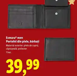 Lidl Esmara men Portofel din piele, bărbaţi Ofertă