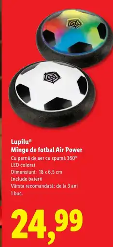 Lidl Lupilu Minge de fotbal Air Power Ofertă
