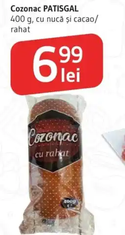 Supeco Cozonac PATISGAL, cu nucă şi cacao/ rahat Ofertă