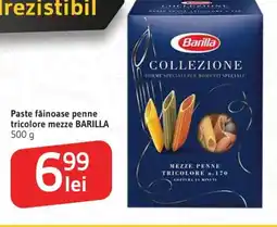 Supeco Paste făinoase penne tricolore mezze BARILLA Ofertă