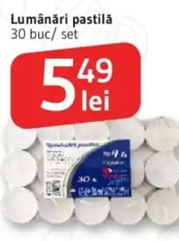 Supeco Lumânări pastilǎ 30 buc/ set Ofertă