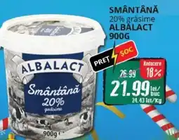 Diana Supermarket Smântână 20% grăsime ALBĂLACT Ofertă