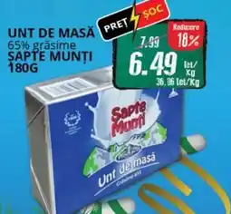 Diana Supermarket Unt de masă 65% grăsime SAPTE MUNTI Ofertă