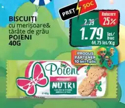Diana Supermarket Biscuiti cu merisoare& tărâte de grâu POIENI Ofertă