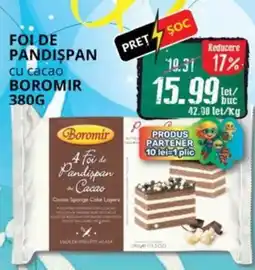 Diana Supermarket Foi de pandispan cu cacao BOROMIR Ofertă