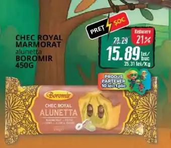 Diana Supermarket Chec royal marmorat alunetta BOROMIR Ofertă