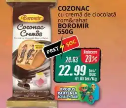 Diana Supermarket Cozonac cu cremă de ciocolată rom&rahat BOROMIR Ofertă