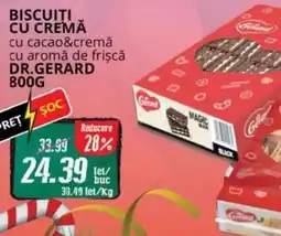 Diana Supermarket Biscuiti cu cremă cu cacao&cremă cu aromă de frișcă DR.GERARD Ofertă