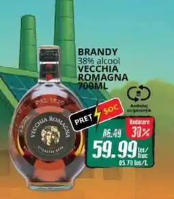 Diana Supermarket Brandy 38% alcool vecchia romagna Ofertă