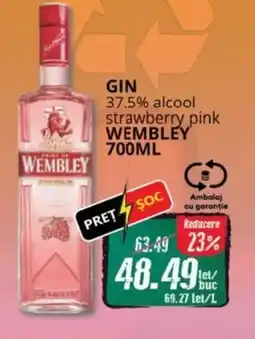 Diana Supermarket Gin 37.5% alcool strawberry pink WEMBLEY Ofertă