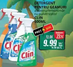 Diana Supermarket Detergent pentru geamuri albastru/lemon/măr cu pulverizator CLIN Ofertă
