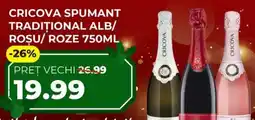 Simos Cricova spumant traditional alb/ roşu/roze Ofertă