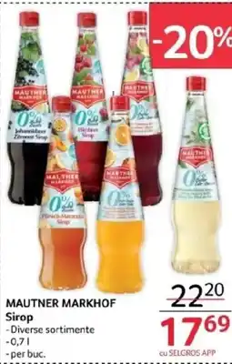 Selgros MAUTNER MARKHOF Sirop Ofertă