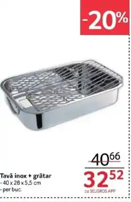 Selgros Tavǎ inox + grătar Ofertă