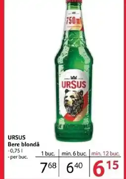 Selgros URSUS Bere blondǎ Ofertă