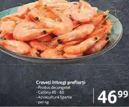 Selgros Creveţi întregi prefierţi Ofertă