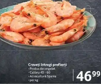 Selgros Creveţi întregi prefierţi Ofertă