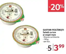 Selgros GUSTURI PESCĂREŞTI Salată cu icre şi ceapă roşie Ofertă