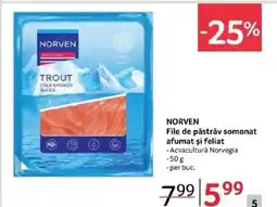 Selgros NORVEN File de păstrăv somonat afumat şi feliat Ofertă