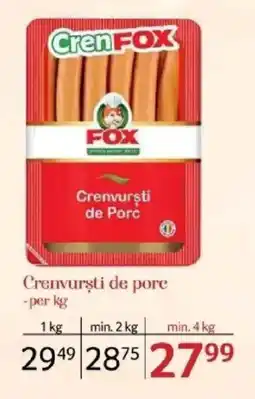 Selgros Crenvursti de Porc Ofertă