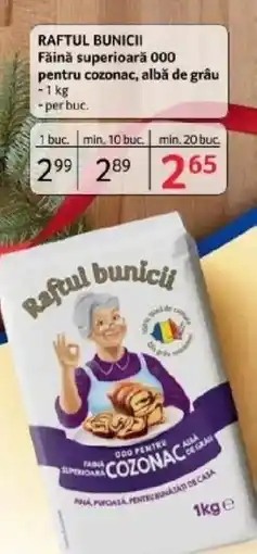 Selgros RAFTUL BUNICII Fǎinǎ superioară 000 pentru cozonac, albă de grâu Ofertă