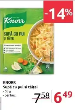 Selgros KNORR Supǎ cu pui şi tăiței Ofertă