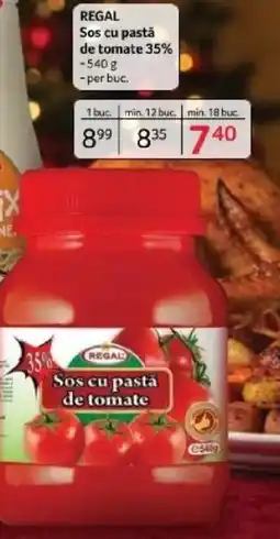 Selgros REGAL Sos cu pastă de tomate 35% Ofertă