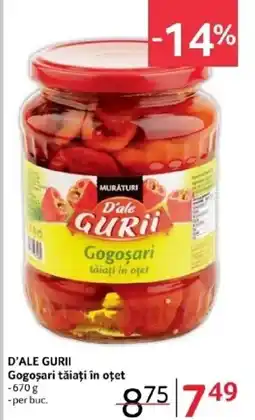 Selgros D'ALE GURII Gogosari tăiaţi în oțet Ofertă