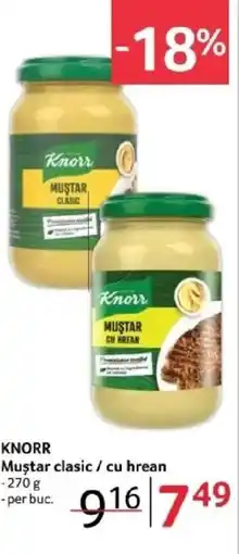 Selgros KNORR Muştar clasic / cu hrean Ofertă