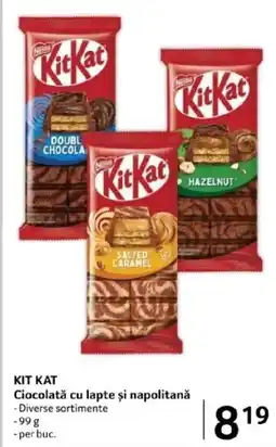 Selgros KIT KAT Ciocolată cu lapte și napolitană Ofertă