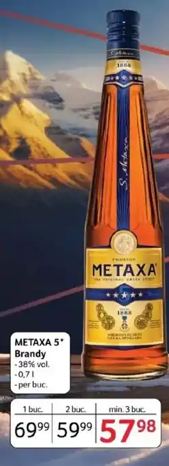 Selgros METAXA 5* Brandy Ofertă