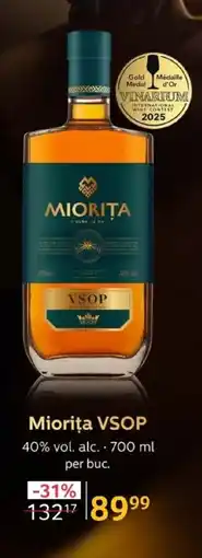 Selgros Miorița VSOP 40% vol. alc. Ofertă