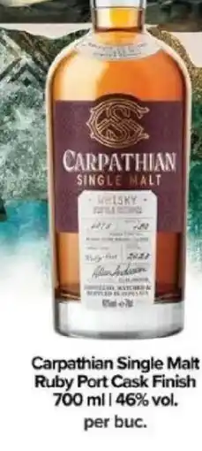 Selgros Carpathian Single Malt Ruby Port Cask Finish Ofertă
