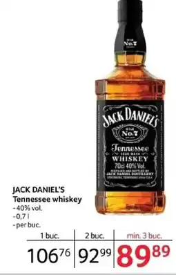Selgros JACK DANIEL'S Tennessee whiskey Ofertă