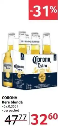 Selgros CORONA Bere blondǎ Ofertă
