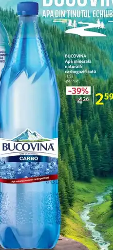 Selgros BUCOVINA Apă minerală naturalǎ carbogazificată Ofertă