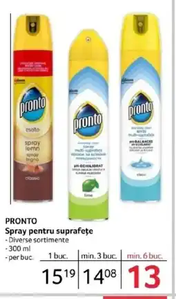 Selgros PRONTO Spray pentru suprafețe Ofertă