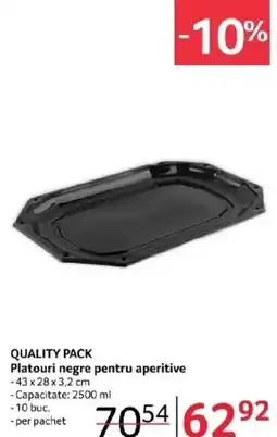 Selgros QUALITY PACK Platouri negre pentru aperitive Ofertă