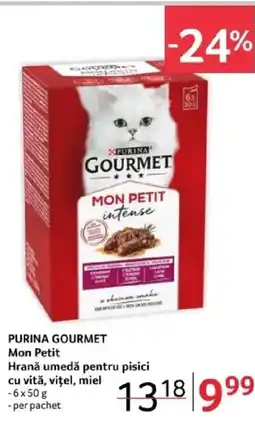 Selgros PURINA GOURMET Mon Petit Hrană umedă pentru pisici cu vită, vițel, miel Ofertă