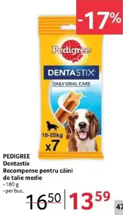 Selgros PEDIGREE Dentastix Recompense pentru câini de talie medie Ofertă