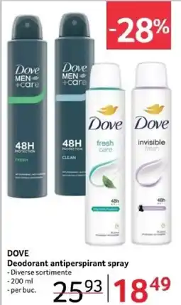 Selgros DOVE Deodorant antiperspirant spray Ofertă