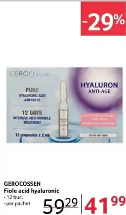 Selgros GEROCOSSEN Fiole acid hyaluronic Ofertă
