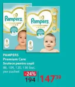 Selgros PAMPERS Premium Care Scutece pentru copii Ofertă