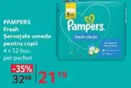 Selgros PAMPERS Fresh Şerveţele umede pentru copii Ofertă