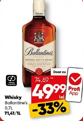 PROFI Whisky Ballantine's Ofertă